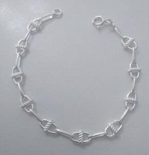 Pulsera combinada argollas y ovalos