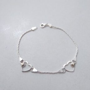 Pulsera maciza plata y oro