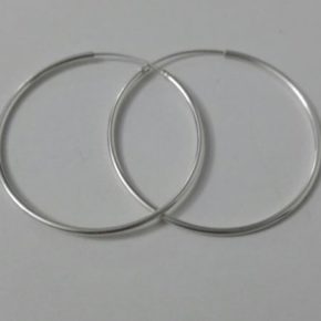 Aros argollas plata hueca