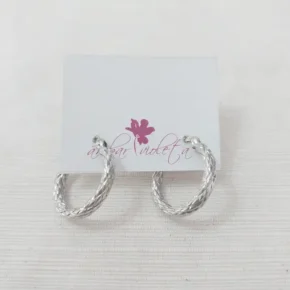Aros argollas de plata hueca