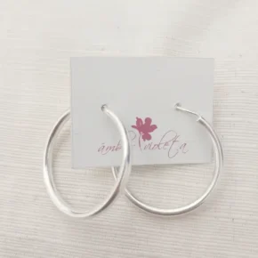 Aros argollas de plata hueca