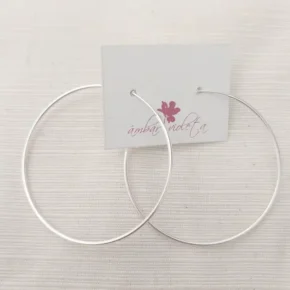 Aros argollas plata hueca