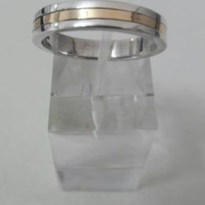 Alianzas plata y oro cinta (par)