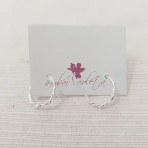 Aros argollas de plata hueca