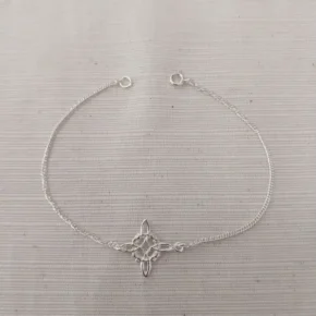Pulsera plata calada