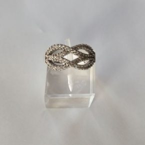 Anillo plata y strass