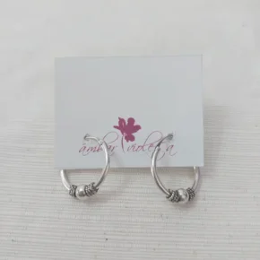 Aros argollas de plata hueca