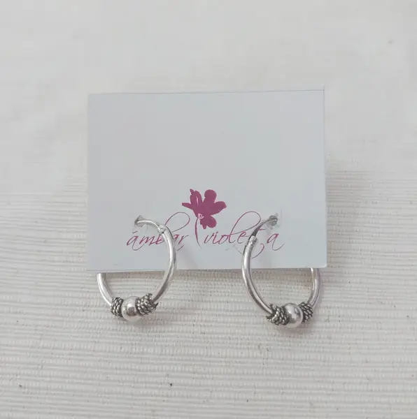 Aros argollas de plata hueca