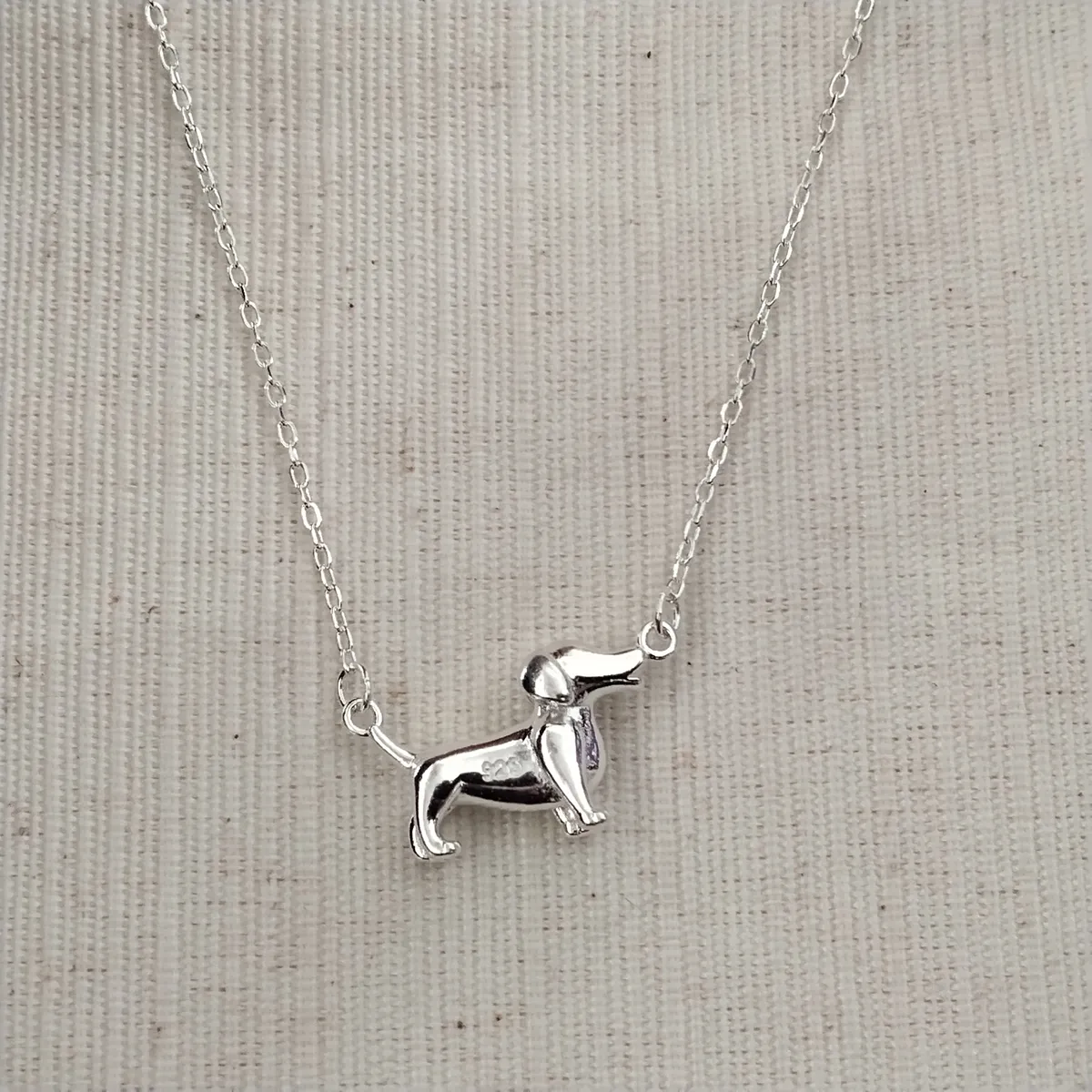 Collar con dije plata