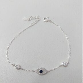 Pulsera plata y cubic