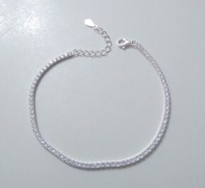 Pulsera plata y cubic