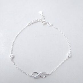 Pulsera plata y cubic