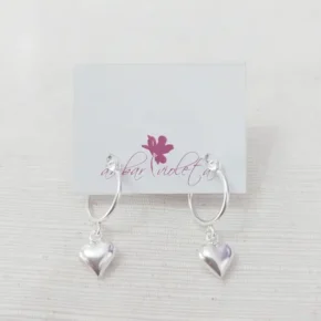 Aros argollas de plata hueca