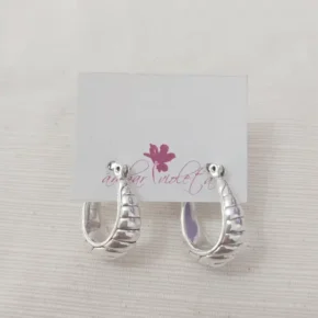 Aros argollas de plata hueca