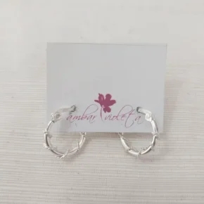 Aros argollas de plata hueca