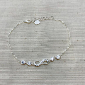 Pulsera plata y cubic