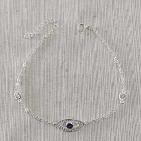 Pulsera plata y cubic