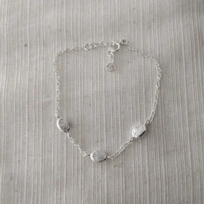 Pulsera plata y cubic