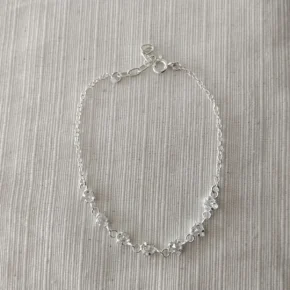 Pulsera plata y cubic