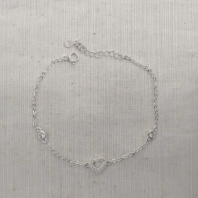 Pulsera plata y cubic