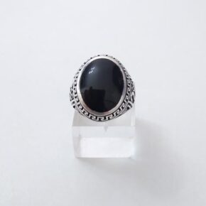 Anillo de piedra onix negro
