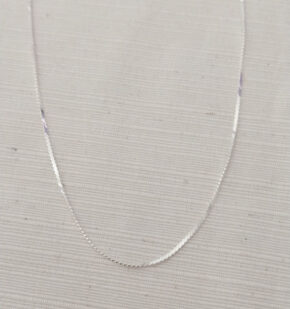 Cadena facetada de plata