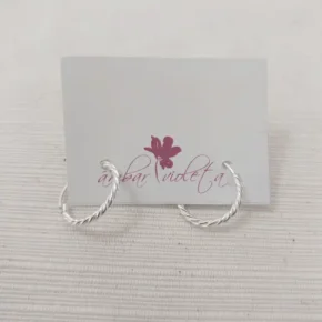 Aros argollas de plata hueca