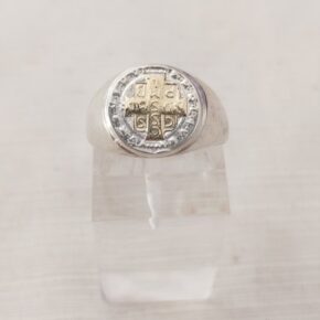 Anillo de plata y oro