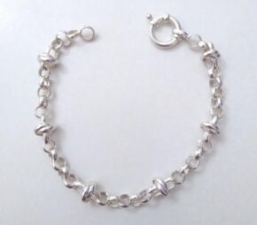 Pulsera combinada, cierre marinero