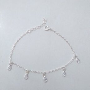 Pulsera plata y piedras