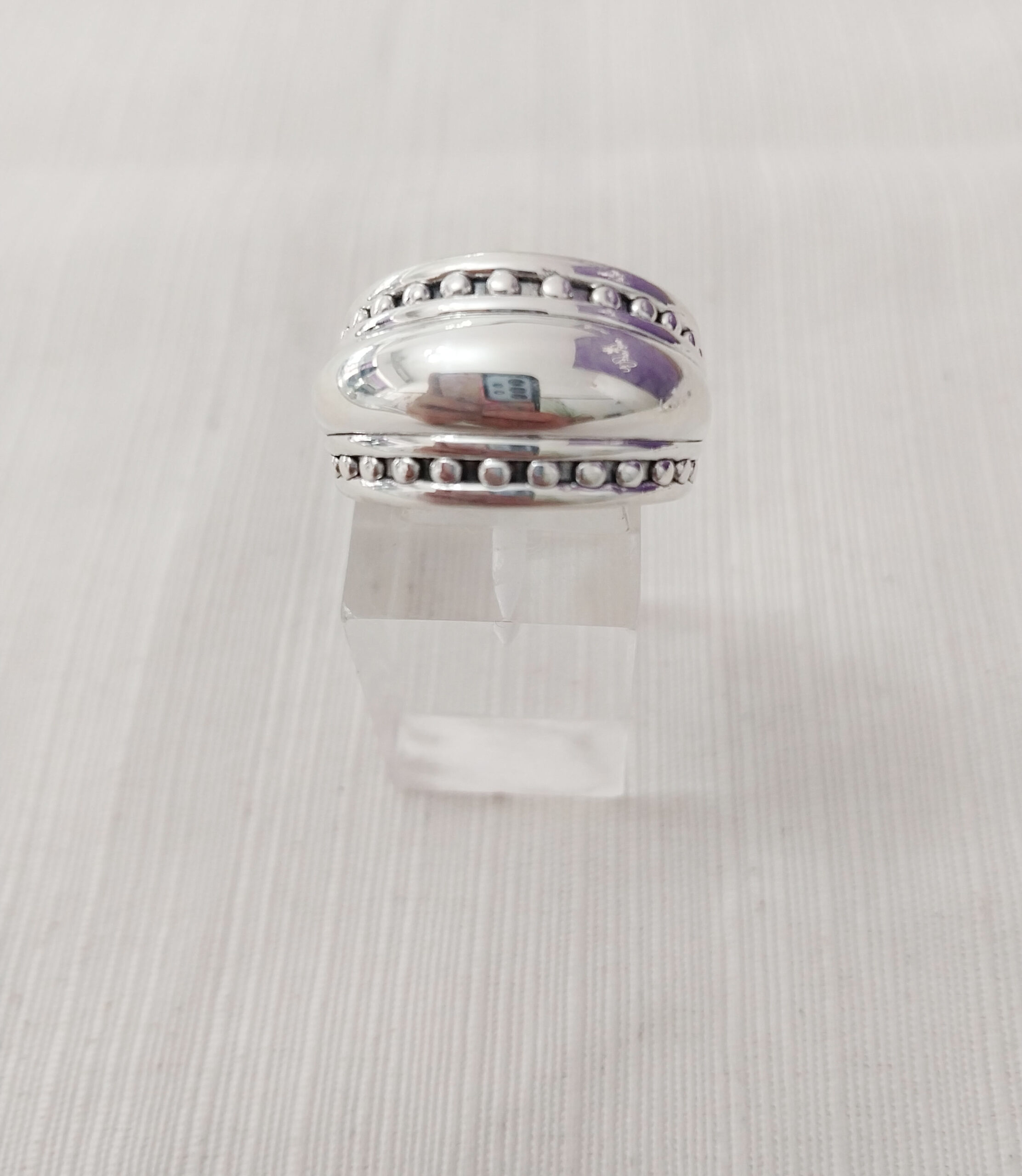 Anillo plata inflada, hueca