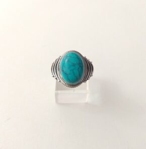 Anillo de piedra turquesita