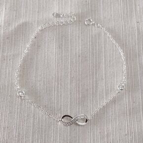 Pulsera plata y cubic