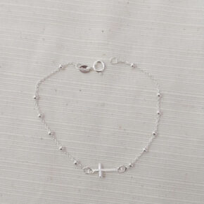 Pulseras denario, dije de cruz maciza