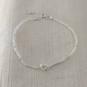Pulsera plata y piedra