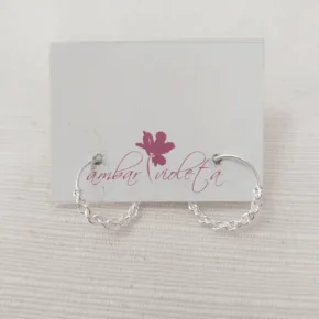 Aros argollas de plata hueca