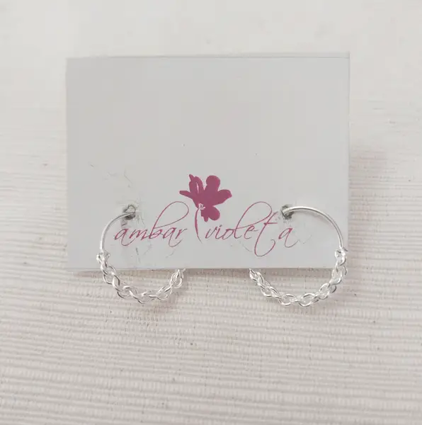 Aros argollas de plata hueca