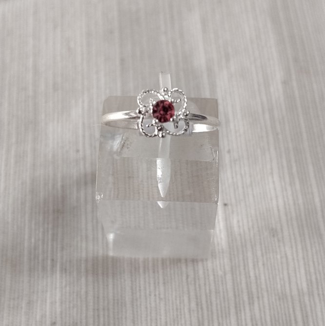 Anillo plata cubic y strass
