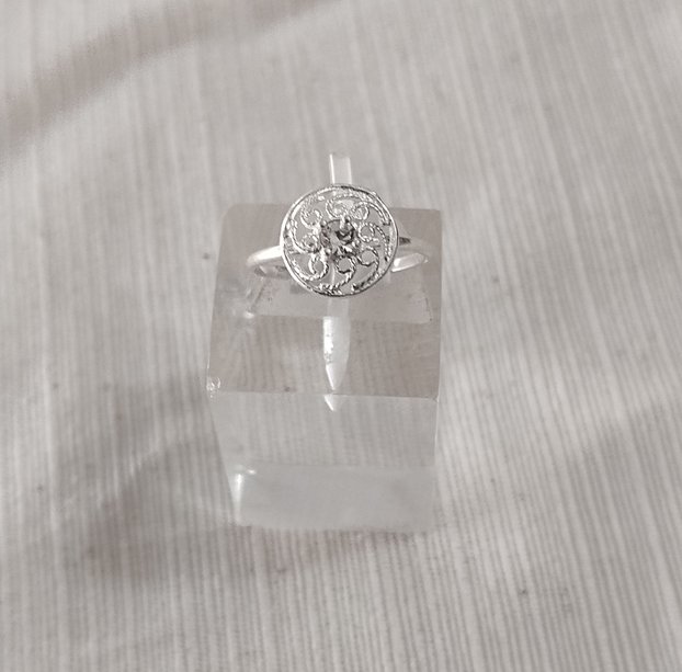 Anillo plata cubic y strass