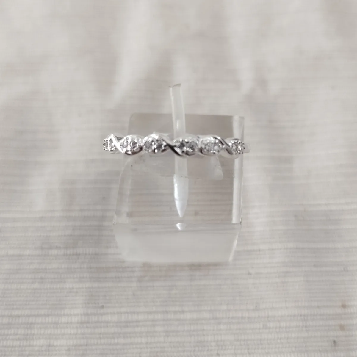 Anillo plata cubic y strass