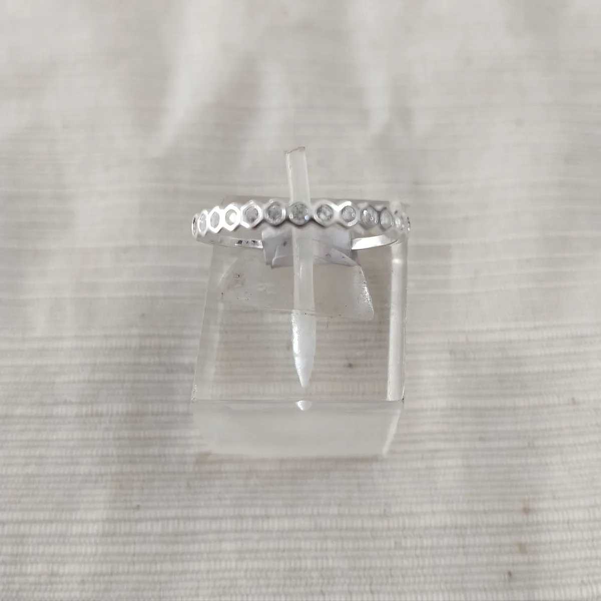 Anillo plata cubic y strass