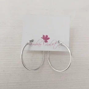 Aros argollas de plata hueca