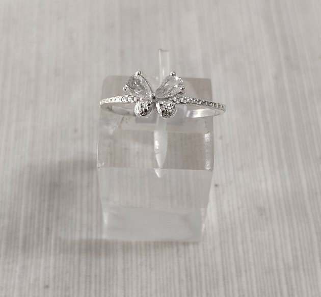 Anillo plata cubic y strass