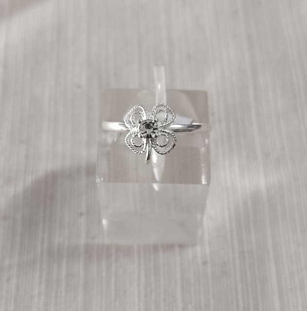 Anillo plata cubic y strass