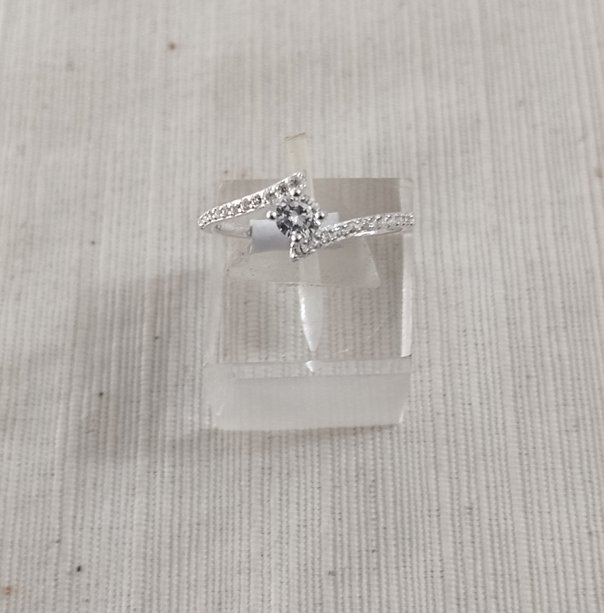 Anillo plata cubic y strass