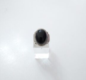 Anillo de piedra onix negro