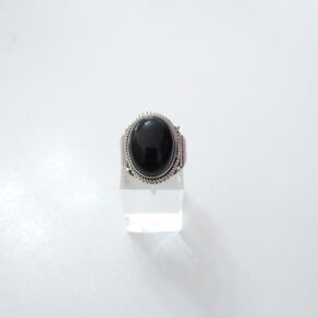 Anillo de piedra onix negro
