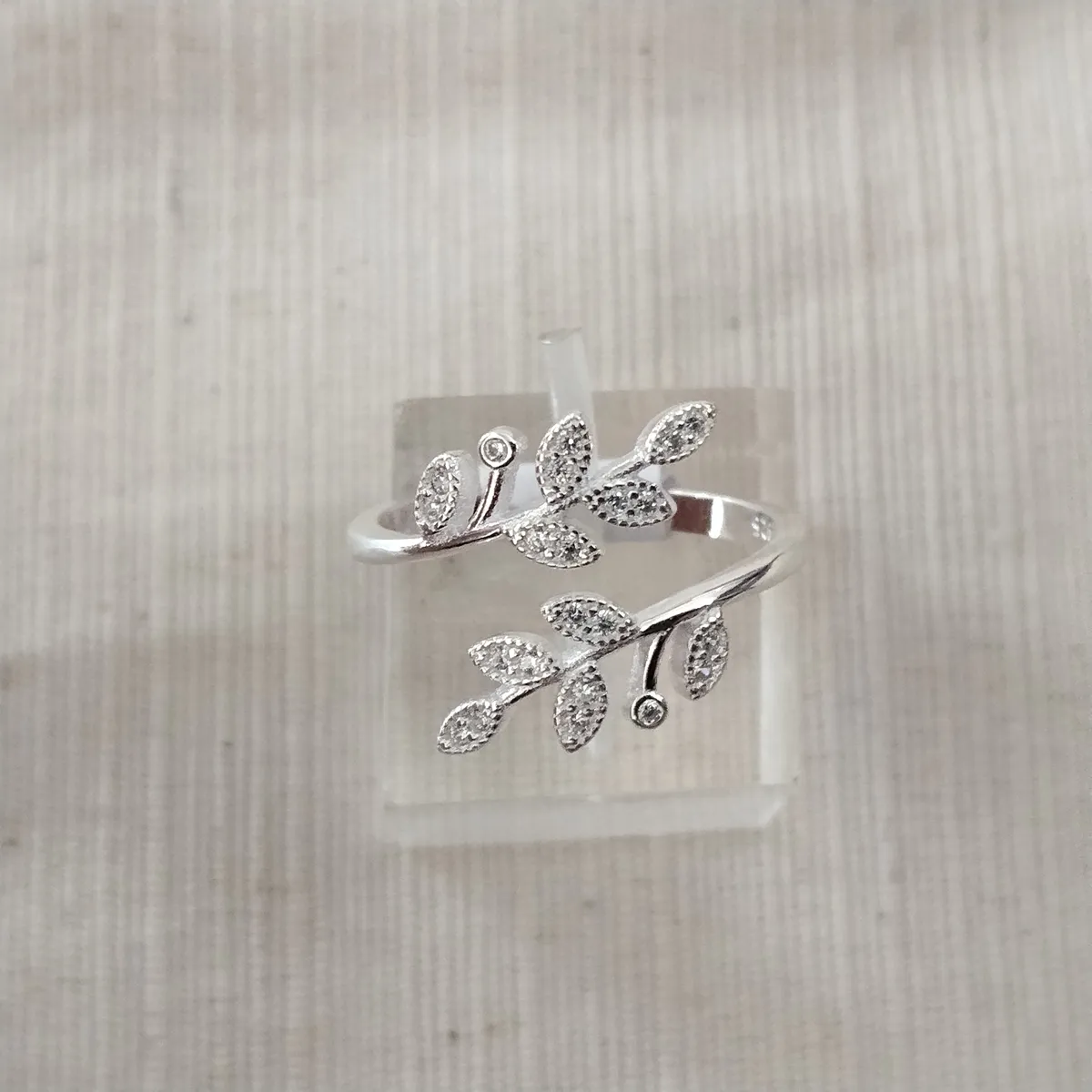Anillo plata cubic y strass