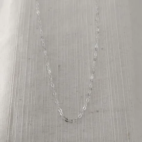 Cadena facetada de plata