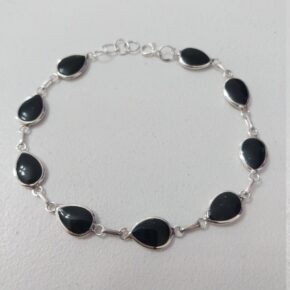 Pulsera plata y piedras